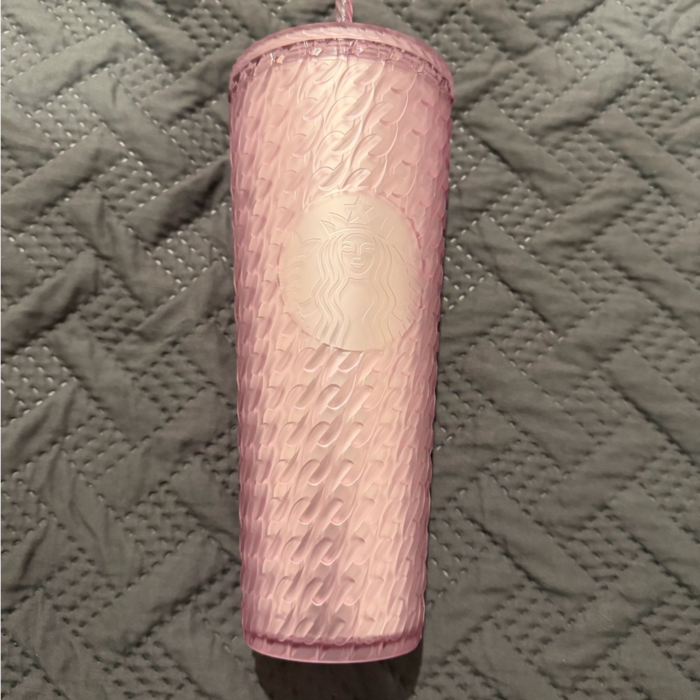 Starbucks Pink Tumbler with Textured Design